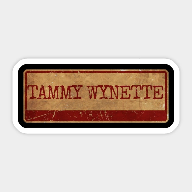 Aliska text red gold retro Tammy Wynette Sticker by Aliska